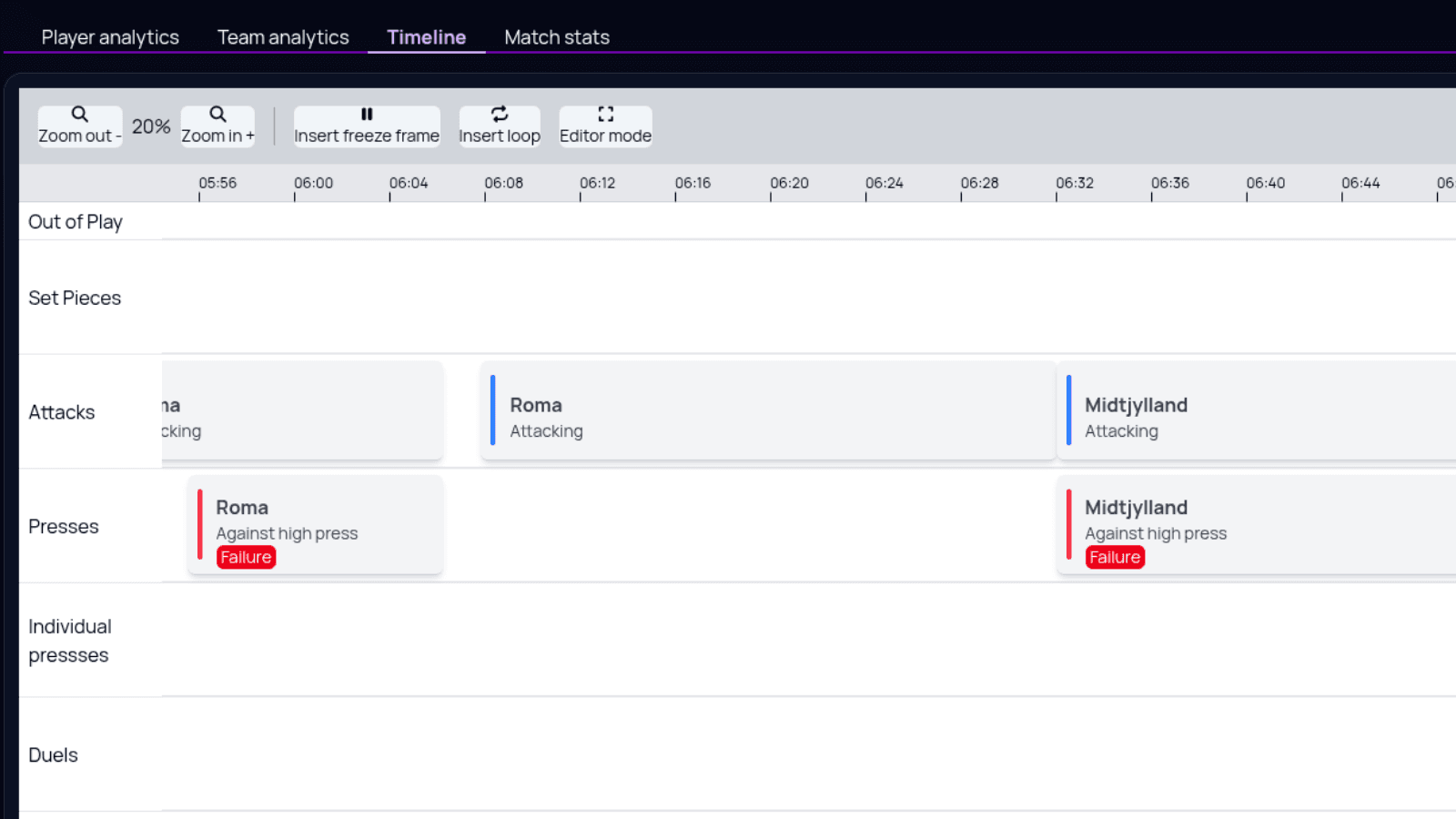 Timeline & match layers